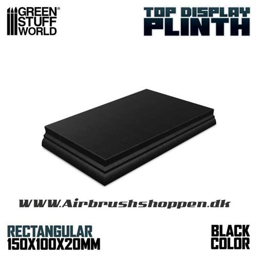 Rectangular Top Display Plinth  Black - 15x10 cm 20mm - Black GSW